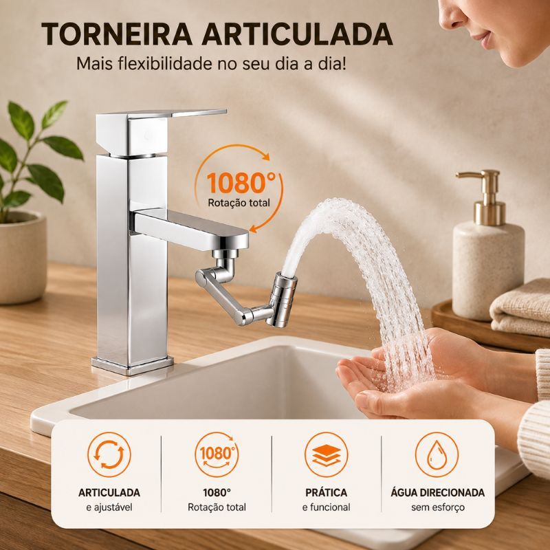 Extensor de Torneira Articulado 1080°